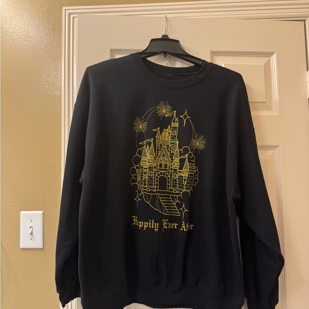 Black and Gold Magic Kingdom HEA Graphic Sweater